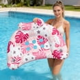 thumbnail image 4 of 40" X 30" Inflatable Pool Floats Adult,Pool Chairs with Cup Holders,Large Blow up Floats Chair for Relaxing Summer Water Fun Swimming Party Beach Green, 4 of 9