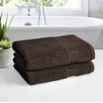 thumbnail image 3 of MALLONI HOME 100% Premium Cotton 2 Pack Oversized Bath Towel Set 28x55 inches, Large Bath Towels, Ultra Absorbant Compact Quickdry & Lightweight Towel, Ideal for Gym Travel Camp Pool, Chocolate Brown, 3 of 7