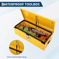 thumbnail image 4 of 48inx15inx15in Steel Truck Bed Tool Box with Diamond Plate Side Handle and Lock Keys Portable Storage Organizer for Pickup RV Trailer Yellow, 4 of 9