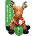 thumbnail image 1 of Inflable de Navidad venado reno de santa gigante de 2.5m de alto Artego, 1 of 8