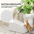 thumbnail image 5 of Outsunny Set of 3 Tall Planters with Drainage Holes, Outdoor & Indoor Flower Pot Set for Front Door, Entryway, Patio and Deck, White, 5 of 9