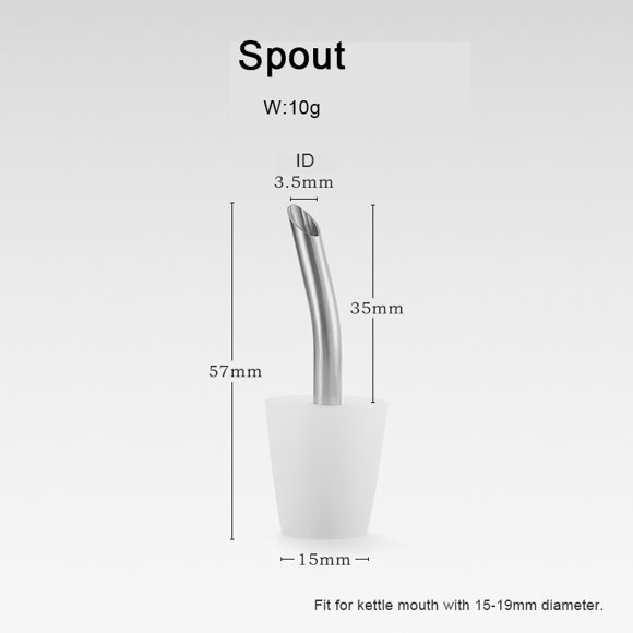 Backpacking Outdoor Stainless Steel Kettle Long Narrow Spout Teapot Spout Coffee Pot Extension Pipe Hand Drip Filter Spout Kettle Pourer