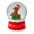 thumbnail image 4 of Rudolph The Red Nose Reindeer RU8221 100 mm Kurt Adler Rudolph in Present Water Globe, 4 of 6
