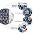 thumbnail image 6 of Orange Blue Waterproof Fabric Shower Curtain,Morocco Boho Abstract Floral Ethnic Tribal Waterproof Fabric Shower Curtain for Bathroom Curtains Bathtubs Shower Curtains with 12 Hooks Standard 66x72, 6 of 8