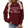 thumbnail image 2 of Arlun I Wouldn't Pass a Vet Check Sweatshirts Womens Cute Crewneck Funny Letter Printed No Hood Pullovers Long Sleeve Comfort Casual Fall Thin Tops XXL, 2 of 4