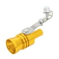 thumbnail image 6 of 2pcs XL Size Gold Tone Universal Turbo Sound Whistle Muffler Exhaust Pipe Car Roar Maker, 6 of 7