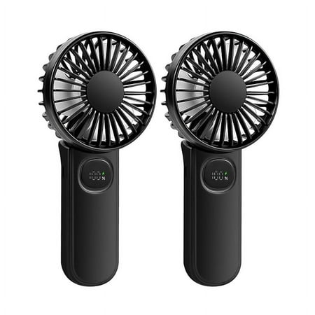 

2PCS Mini Handheld Fan with 5-Speed 180° Foldable Small Hand Fan 3-12h Usage Time Fans for Makeup Lash Camping Travel