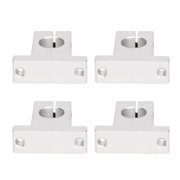 BIMZUC 4 Pcs Rail Guide Support Aluminum Alloy Linear Motion Bracket 16mm Rod Linear Shaft Support for Electronic Equipment (0.63 inches / 16 mm)