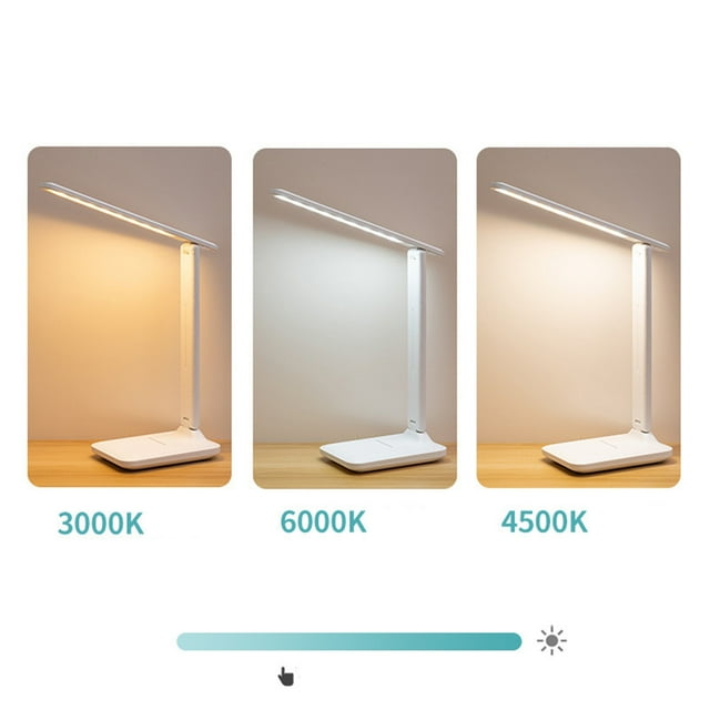 Lampe de Table Réglable Lampe de Table Réglable Lampe de Bureau DEL Lampe de Table DEL Lampe de Bureau Lampe de Table Protection des Yeux Gradation Tactile Recharge Rotation à 180 Degrés Support Pliant Design DEL Apprentissage