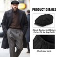 thumbnail image 4 of Minzimin Men's 8 Piece Newsboy Flat Cap Cotton Newsboy Gatsby Ivy Cap Cabbie Driving Hat Octagonal Golf Beret Hat, 4 of 6
