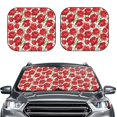 thumbnail image 2 of Wukai Rose Flowers Print Windshield Sun Shade, Car Front Window Shades Sunshade Cover Sun Visor Shield Block Automotive Interior Protector Blocks UV Rays-Large, 2 of 6