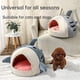 thumbnail image 2 of Shark Cat House Cute Pet Cat Bed Warm Soft Cat Nest Dog Litter Kitten Cave Litter Washable Cat Recliner Sofa Bed Comfortable Four Seasons (grå,m), 2 of 4