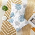 thumbnail image 4 of Throw Pillow Covers Decorative 20 X 20 Inches Pack of 2 Cozy Fleece Two-Tone Blooming Flowers Decorative Cushion Cases for Couch Bed Sofa Farmhouse Decoration Smoke Blue Grey, 4 of 6