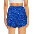 thumbnail image 2 of Lsque Blue Circles Mosaic Printed Women's Running Shorts with Liner Pockets,Elastic Quick Dry Workout Athletic Gym Yoga Shorts,Womens High Waist Shorts-XX-Large, 2 of 9