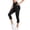 Black, variant on Women's High Waisted Seamless Yoga Capri Pants - Breathable Cationic Fabric with Pockets, Workout and Running Tights