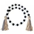 thumbnail image 1 of Wood Bead Garland Set with Tassels, Prayer Beads Farmhouse Beads Wall Hanging Decoration, 1 of 8