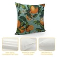 thumbnail image 4 of Leisuo  Orange Pillow Case Fruit On Tree Branch White Flower Green Leaves Citrus Decorative Throw Pillow Cover Square Cushion Canvas for Women Men White, 4 of 5