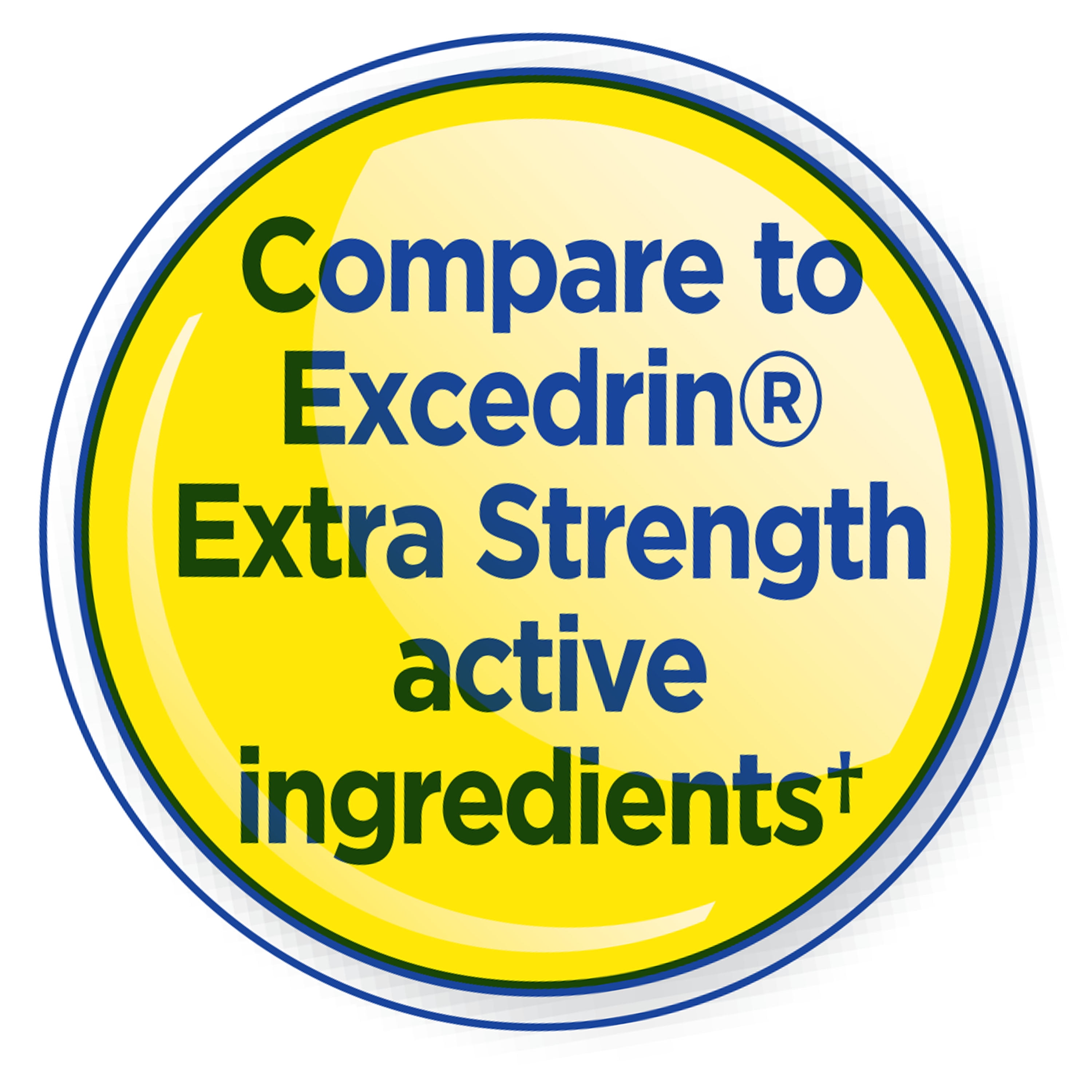 Equate Extra Strength Headache Relief Acetaminophen, Aspirin, and Caffeine Geltabs, 80 Count, Compare to Excedrin® Extra Strength Active Ingredients