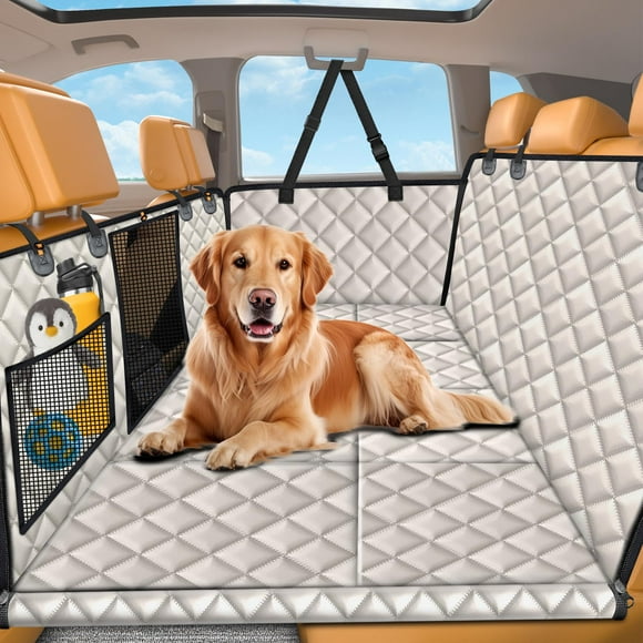 Cubierta para Asiento de Perro URPOWER con Fondo Duro Impermeable para la Parte Trasera del Auto