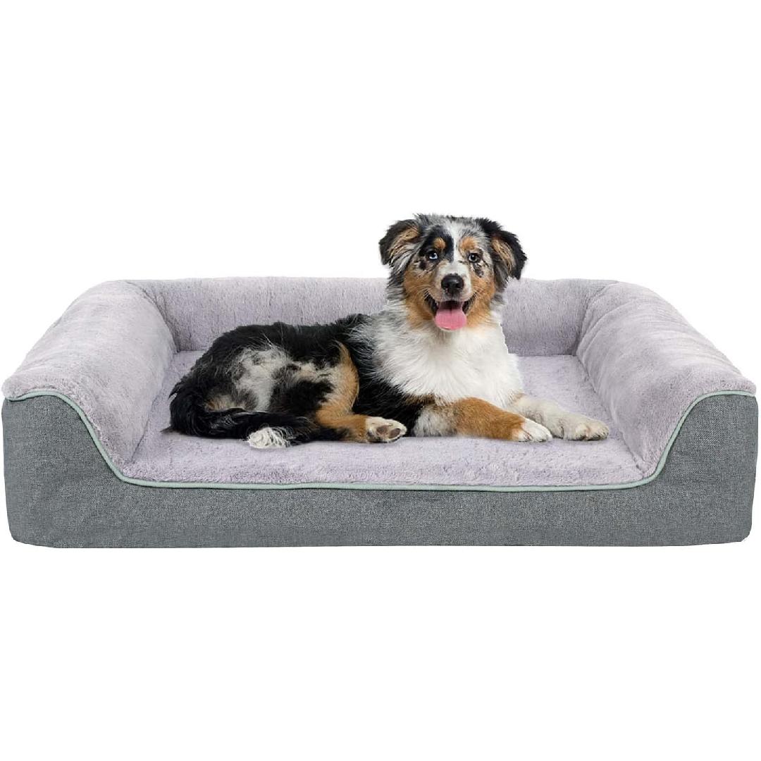 Orthopedic Dog Sofa Beds for Medium to Extra Large Dogs,Bolster Couch