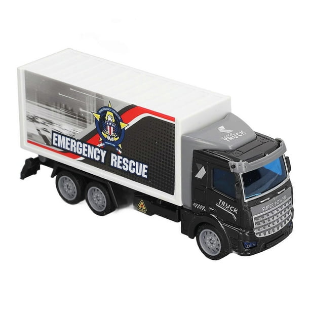 Pull Back Transport Truck 1/48 Scale ABS Material Fine Details Vivid Appearance Emergency Transport Car Toy Flat Head Truck