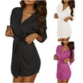 thumbnail image 2 of BLCHUNen Pajamas Sets for Women Casual Crew Neck Pullover Lightweight Loose Comfy Home Comfy Short Sleeve 2 Piece Outfits, 2 of 9