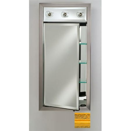 - Afina Corporation SD-LC1740RCHAGD 17x40 Contemporary Integral Lighted Single Door - Chateau Gold
