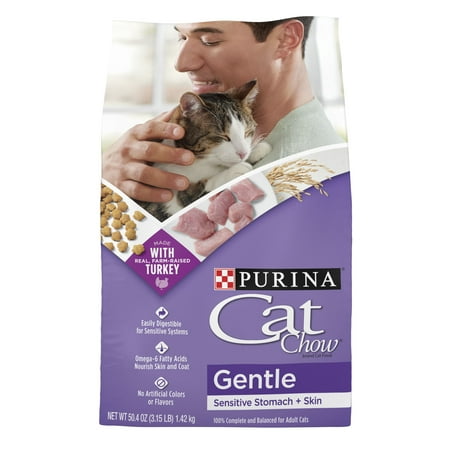 UPC: 0017800166294 | Purina Cat Chow Gentle Sensitive Stomach and Skin Dry Cat Food Whole Grain 3.15 lb Bag
