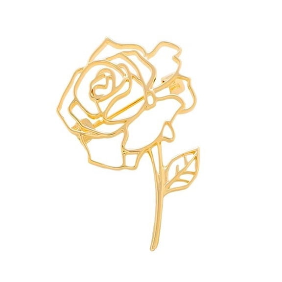 fuxzkrlz Rose Brooch Zinc Alloy Metal Pin Versatile Stylish Accessory Durable Fade-Resistant Lapel Pin Scarf Holder for Daily Wear