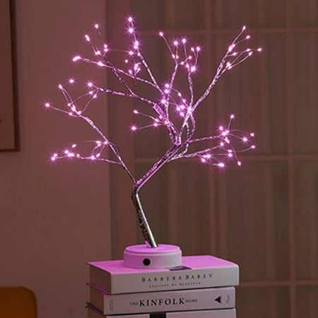 

Lighted Tree Tabletop LED Shimmer Tree Light Battery & USB Touch Switch Lights Branch Lights for Holiday Home Decorative Night Light for Living Room Xmax Gifts White