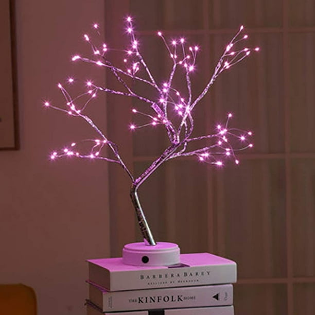 Arbre éclairé Tabletop Led Shimmer Tree Light Battery & Usb Touch