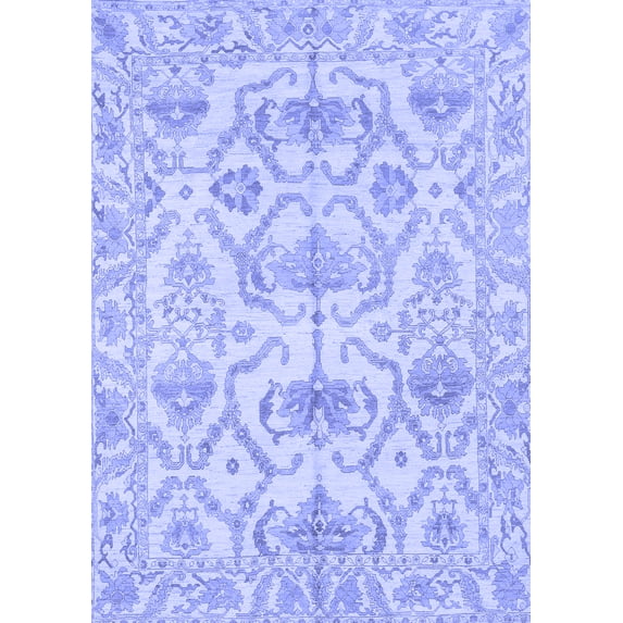 Ahgly Company Indoor Rectangle Abstract Blue Modern Area Rugs, 8' x 10'