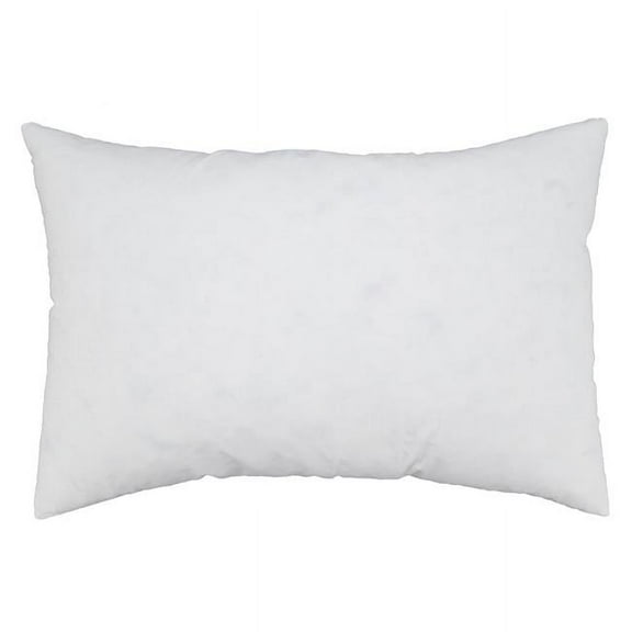 SARO 16 x 25 in. Duck Feather Pillow Insert White