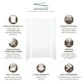 thumbnail image 4 of Transolid SWKX48368412-21V Saramar 48" W X 36" D X 96" H Six Panel Shower Wall Kit - White, 4 of 5