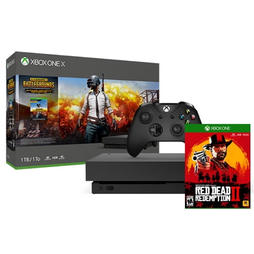 Xbox One X 1TB PUBG Console Bundle with Red Dead