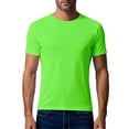 thumbnail image 5 of Mesh Workout Shirts for Men Casual Quick Dry Athletic Short Sleeve crew neck T-Shirts Lightweight Moisture Wicking Activewear Green XL, 5 of 8
