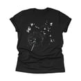 thumbnail image 4 of NAMTYQX Short Sleeve Shirts for Women Stretch Baggy Short Sleeve Plus Size Tropischer Druck Cool Graphic Scoop Neck Hip Womens T Shirts Black Size XL, 4 of 5