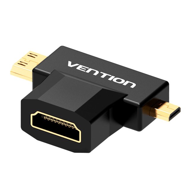 Vention Mini Micro HD a HD Adaptador 2 en 1 3D 1080P Hembra TV Cámara Tableta Proyector Convertidor sidaley DZ5632-00
