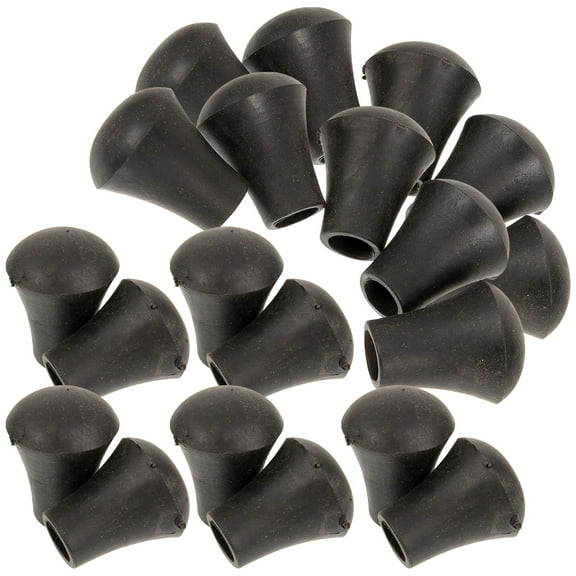 Soimiss 20Pcs Black Rubber Drum Sleeves Professional Drum Kit Foot Pads Replacement