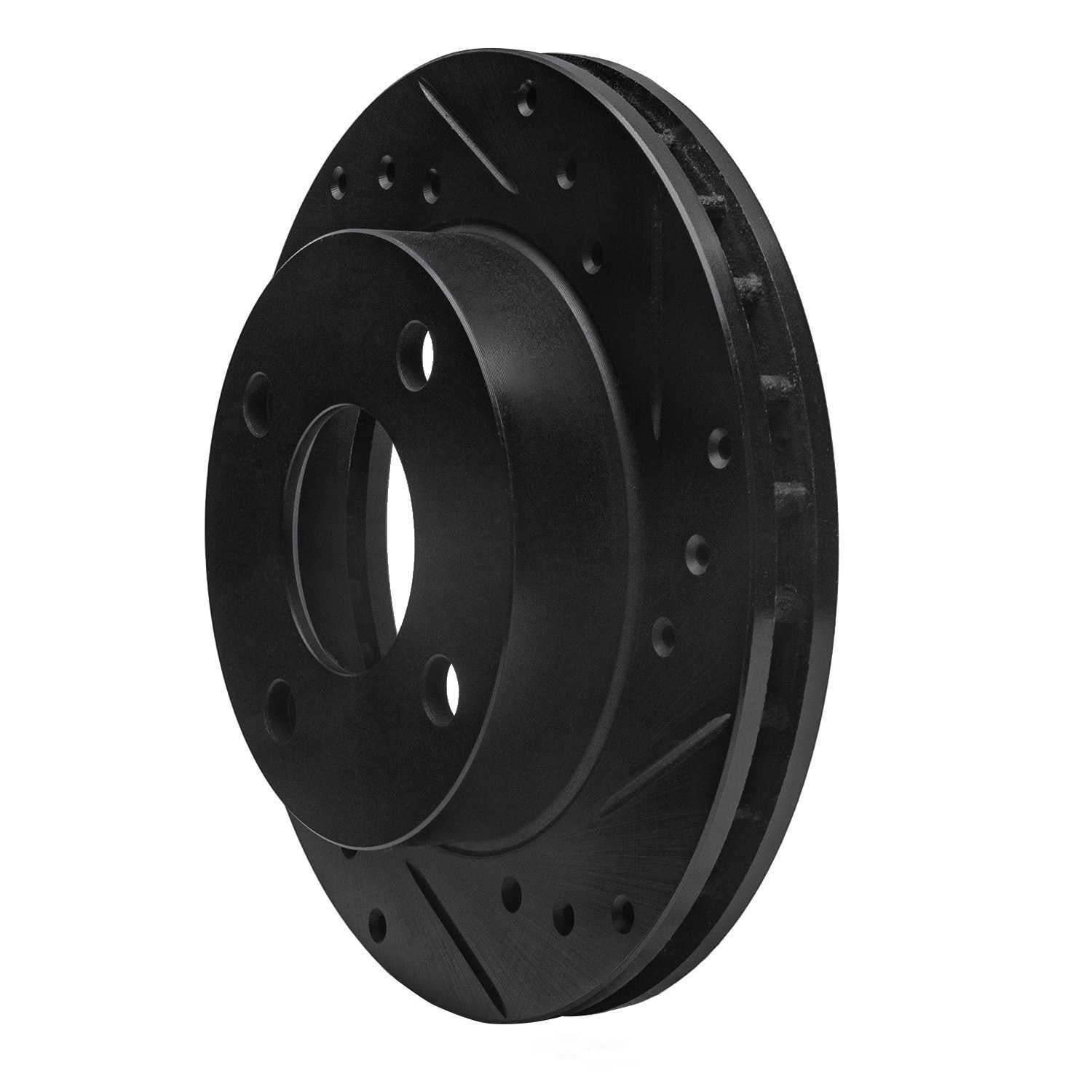 Dynamic Friction Company 633-54007R DFC Brake Rotor - Drilled And Slotted - Black