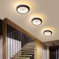 thumbnail image 2 of ADISUN LED Ceiling Light Round Modern Flush Mount Lamp Ceiling Lights Fixtures Warm Light for Living Room Kitchen Bedroom Hallway Staircase, Black, 2 of 7