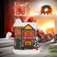 thumbnail image 3 of Abbracc Collections de Scènes de Noël en Résine Fityle Village Maison d'Hiver à Deux Étages, 3 of 8