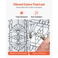 thumbnail image 3 of KFFKFF Stained Glass Window Panel, 35.2" x 13" Tiffany-Inspired Horizontal Hanging Panel with Chain, Rectangular Decorative Glass Artwork for Kitchen and Home Decor, 3 of 9