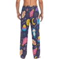 thumbnail image 6 of Men's Pajama Pants with Pockets Sleepwear Lounge Pants Stretch Casual Cute Hippo Moon Stars, 6 of 6