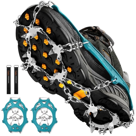 Crampones Cimkiz con 19 Púas de Acero Inoxidable Antideslizantes