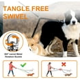 thumbnail image 4 of Double Dog Leash for Two Dogs, No Pull Dog Leash, 360° Swivel No Tangle for Small Dogs Walking & Training, Shock Absorbing Reflective Bungee, 4 of 7