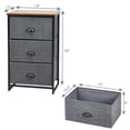 thumbnail image 2 of Gymax Table de Chevet 3 Tiroirs Tour de Rangement Commode Bureau à Domicile Noir, 2 of 10