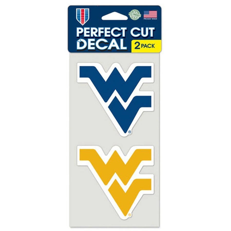 Ncaa West Virginia 4 X 4 Die Cut Car Decal