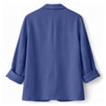 thumbnail image 4 of Long Sleeve Linen Blazer Womens Casual Spring Summer Fall Lightweight Jackets Blue XL, 4 of 8