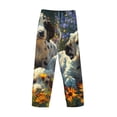 thumbnail image 3 of Vsdgher Sunflower Field Spotted Dog Print Mens Pajama Pants Sleep & Lounge Pants, PJ Bottoms With elastic waistb and Pockets, 3 of 5